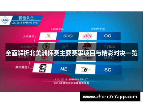 全面解析北美洲杯赛主要赛事项目与精彩对决一览