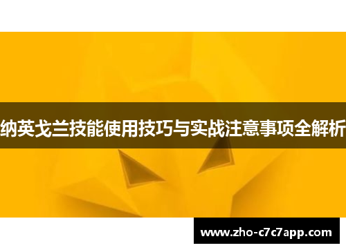 纳英戈兰技能使用技巧与实战注意事项全解析